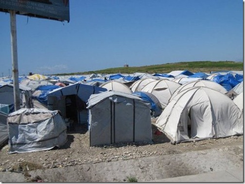 Tent City Outside the Airport
