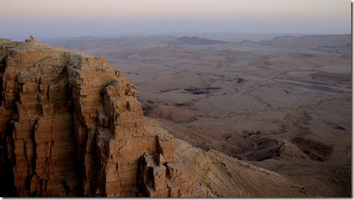 ramon crater sunset