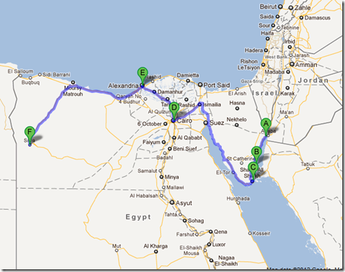 My Bus Route through Egypt